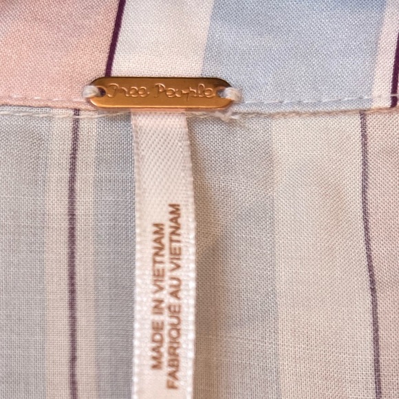 Free People NWT size SM Mackenzie Pastel Striped lightweight wrap top - Picture 13 of 14